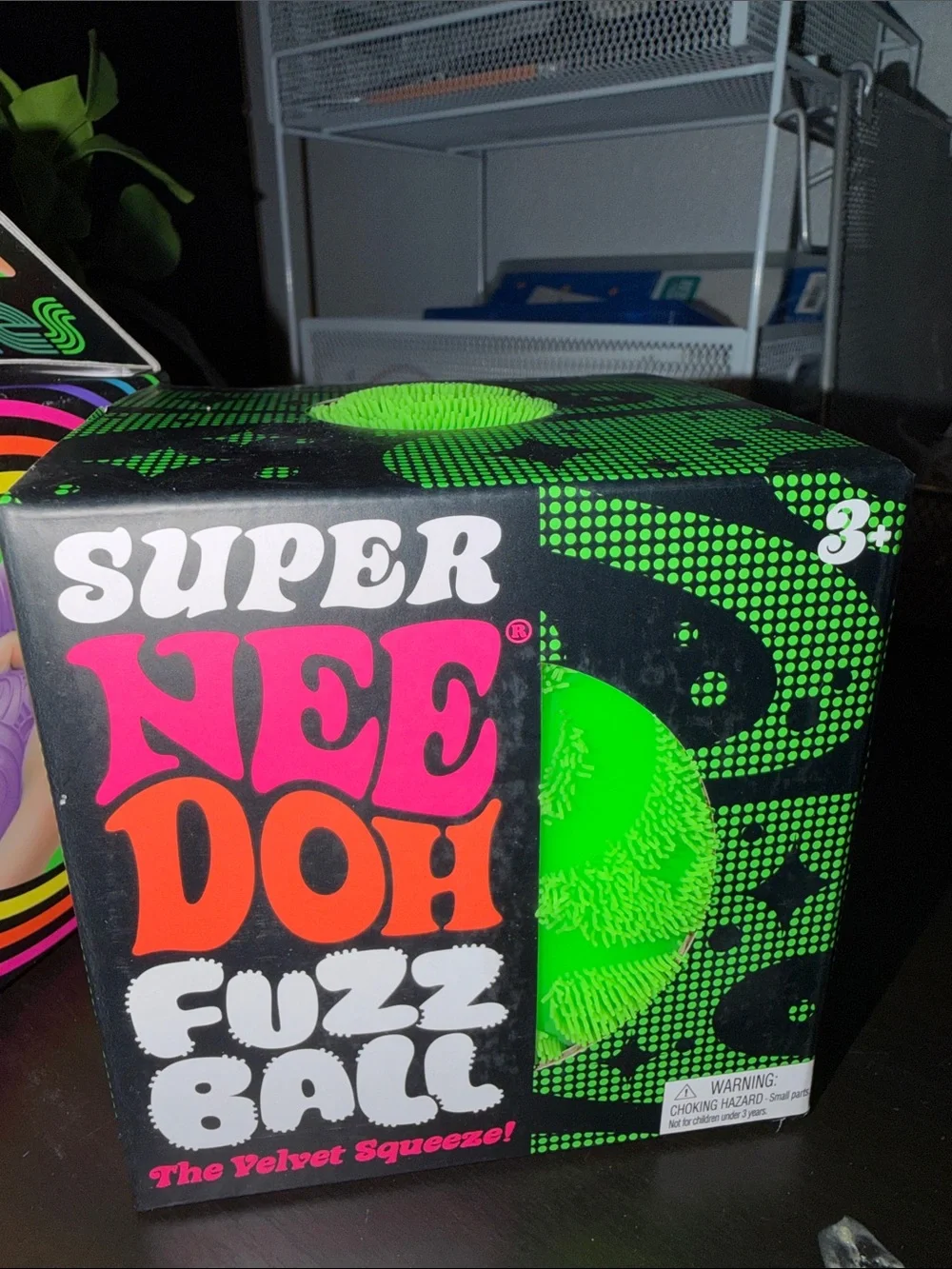 THREE Schylling Super NeeDohs Green Ripples, Groovy Glob & Fuzz Ball Authentic